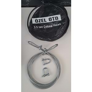 ÖZEL OTO 3,5 TON ÇEKME HALATI ÇELİK ( UZUNLUK 2,90 - 2,95 METRE ARASINDADIR )