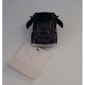 OSMAN KIZILKAYA - METAL ÇEKBIRAK WOLKSVAGEN ARABA SİYAH ( 4 CM x 7,5 CM )