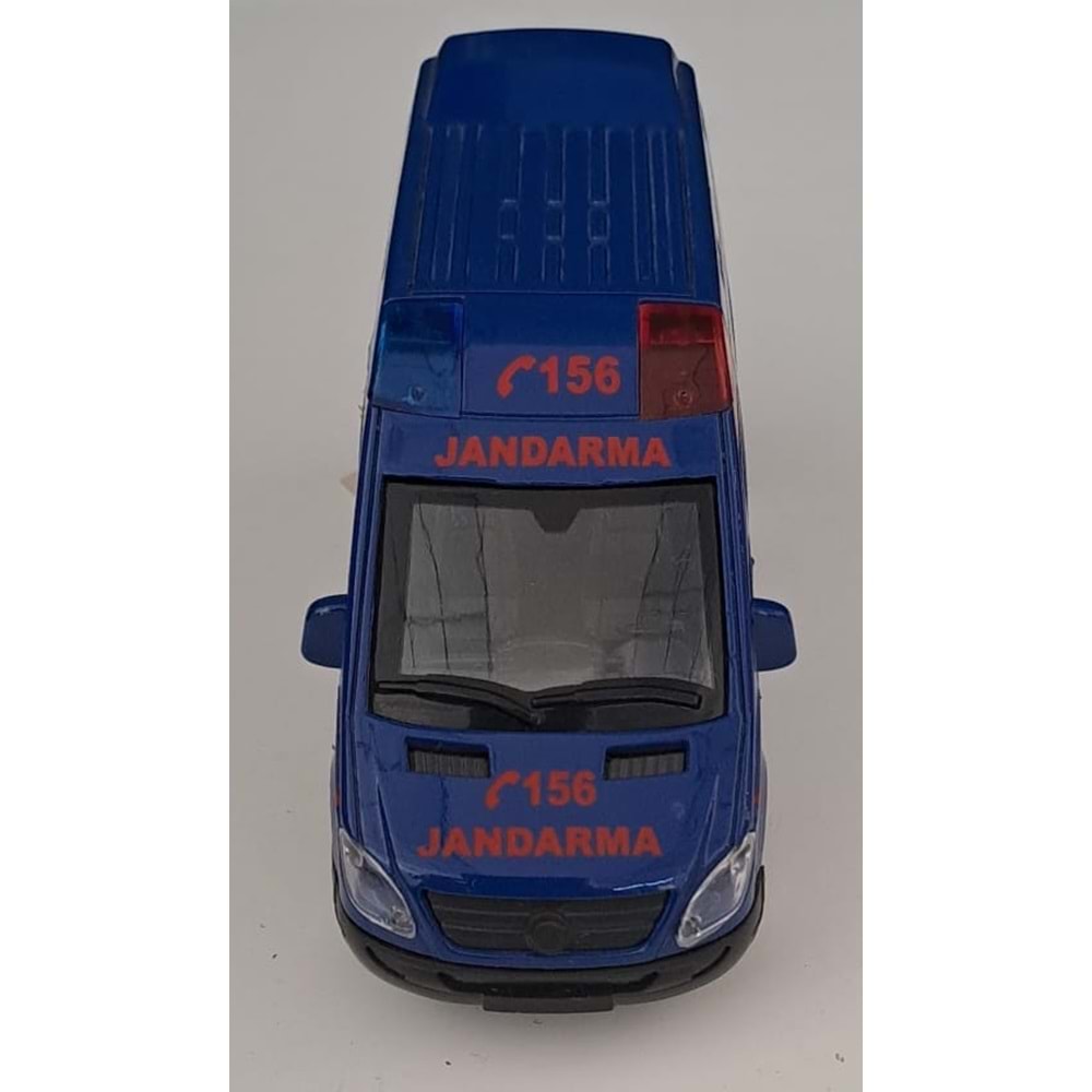 CAN OYUNCAK - METAL IŞIKLI SESLİ JANDARMA ARABASI ( 5,5 CM x 14 CM )