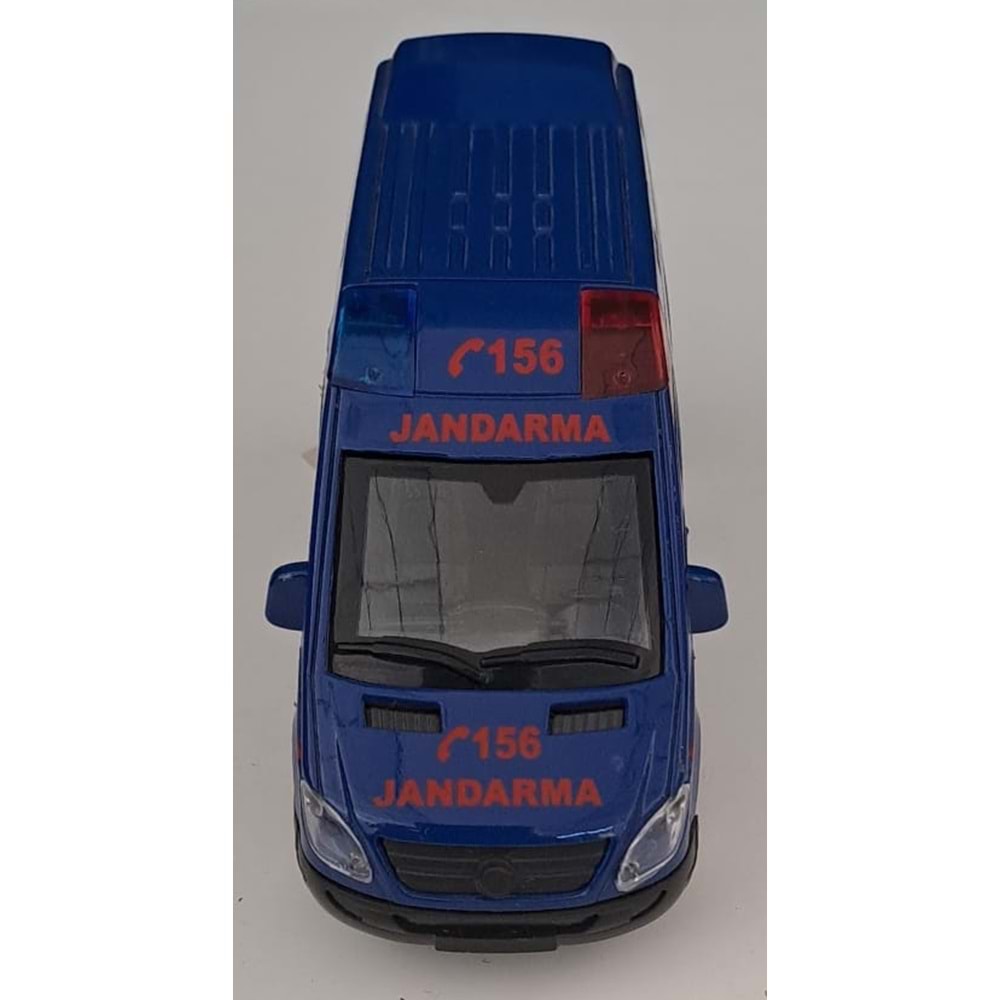 CAN OYUNCAK - METAL IŞIKLI SESLİ JANDARMA ARABASI ( 5,5 CM x 14 CM )