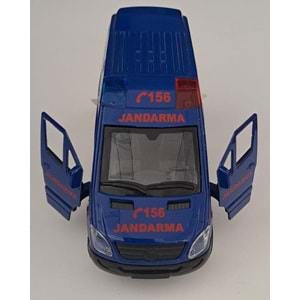 CAN OYUNCAK - METAL IŞIKLI SESLİ JANDARMA ARABASI ( 5,5 CM x 14 CM )