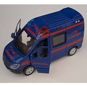 CAN OYUNCAK - METAL IŞIKLI SESLİ JANDARMA ARABASI ( 5,5 CM x 14 CM )