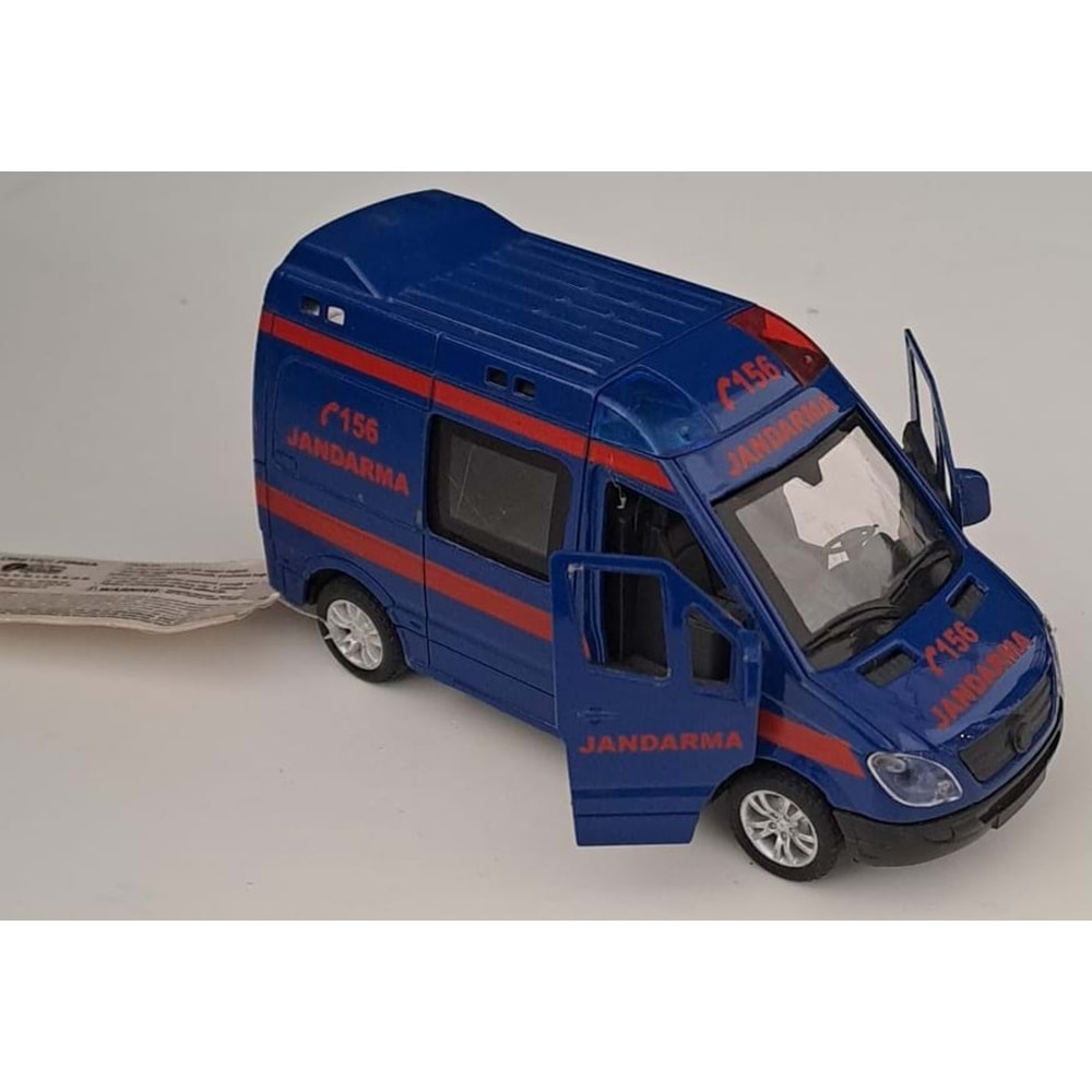 CAN OYUNCAK - METAL IŞIKLI SESLİ JANDARMA ARABASI ( 5,5 CM x 14 CM )