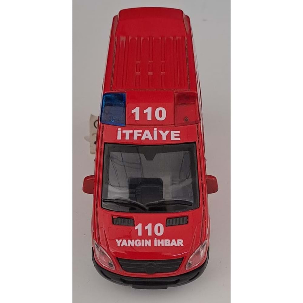 CAN OYUNCAK - METAL IŞIKLI SESLİ İTFAİYE ARABASI ( 5,5 CM x 14 CM )