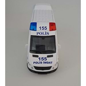 CAN OYUNCAK - METAL IŞIKLI SESLİ POLİS ARABASI ( 5,5 CM x 14 CM )