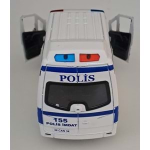 CAN OYUNCAK - METAL IŞIKLI SESLİ POLİS ARABASI ( 5,5 CM x 14 CM )