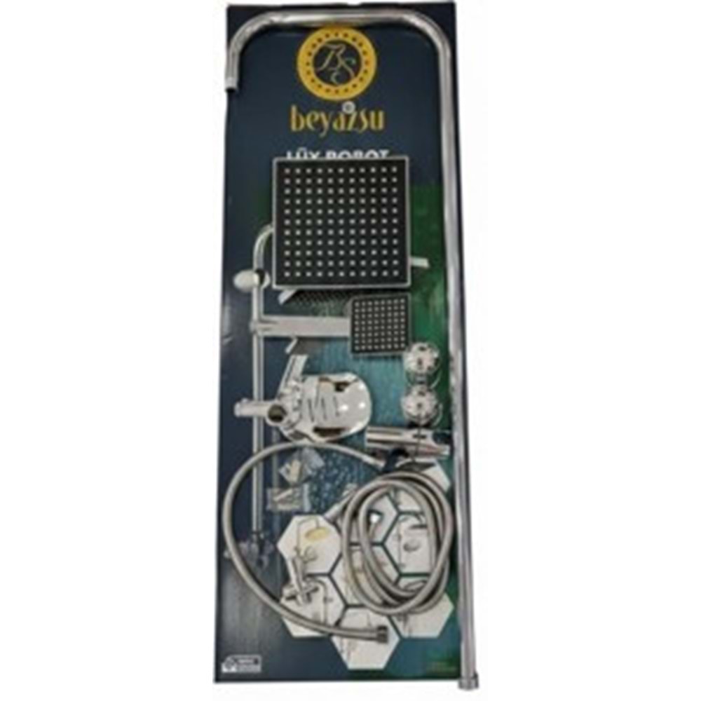 BEYAZSU ROBOT DUŞ SETİ - FLAT DUŞ SETİ - KARE SİYAH