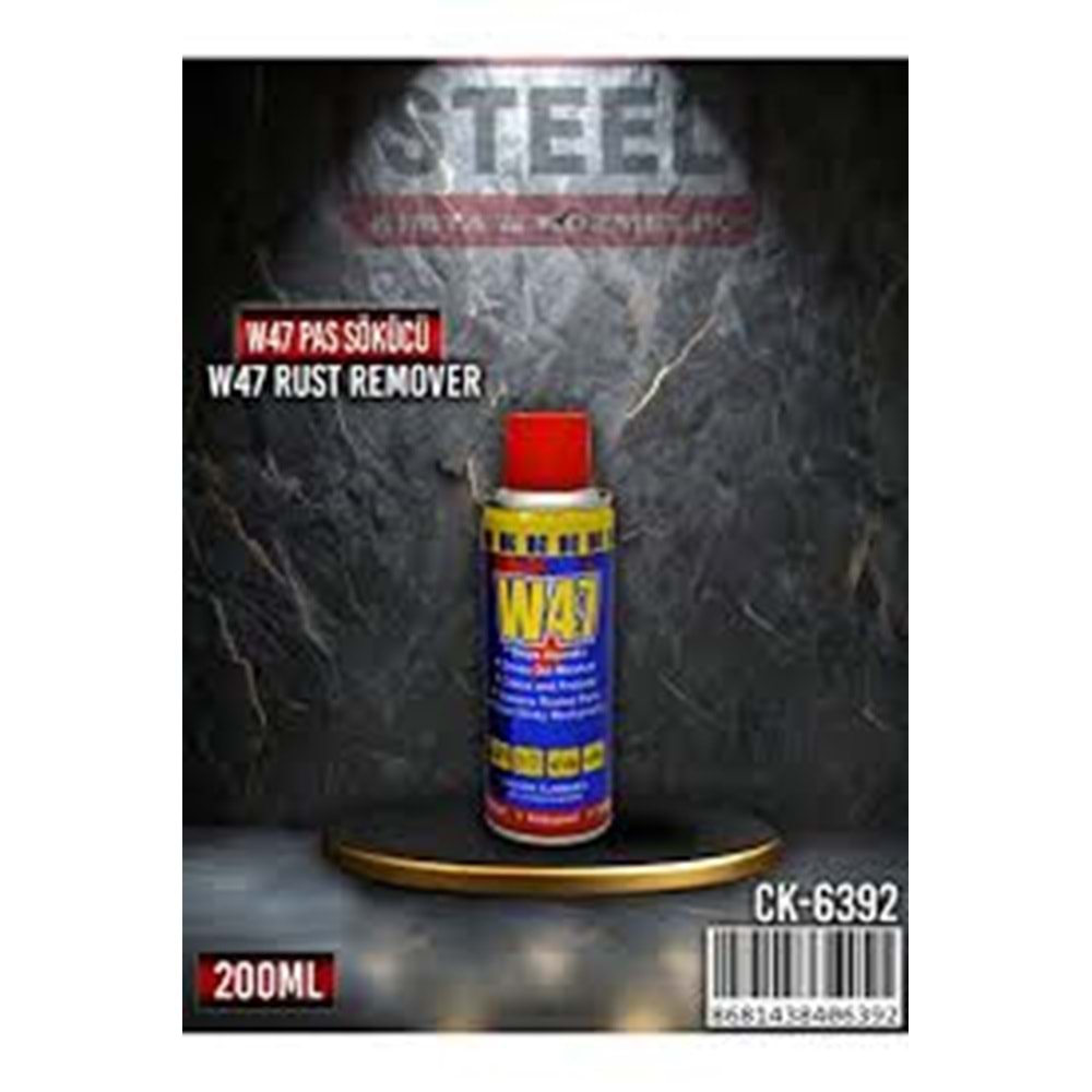 STEEL W47 PAS SÖKÜCÜ VE YAĞLAYICI 200 ml