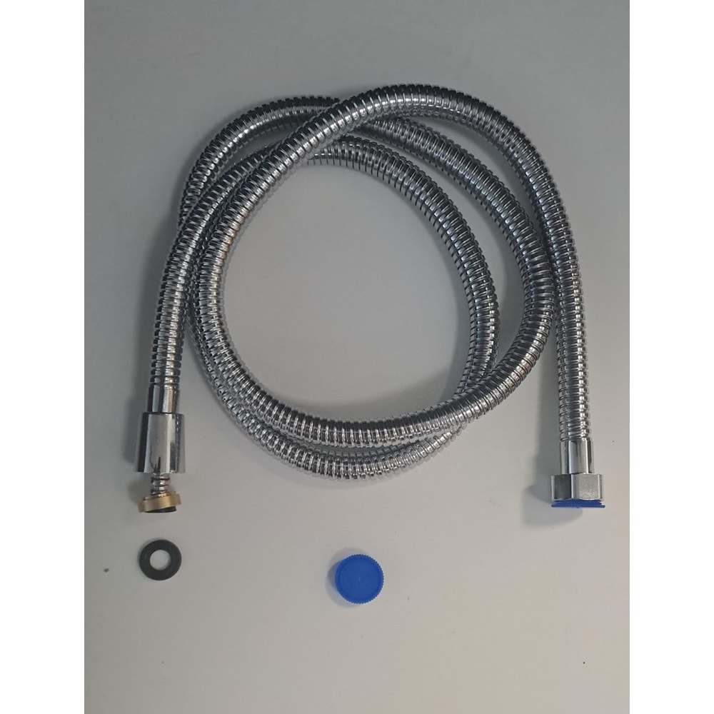 SPİRAL DUŞ HORTUMU 360 DERECE LÜX ÇELİK ÖRGÜLÜ METAL SOMUNLU 150 - 170cm