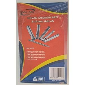 SEGA-SAN 6 PARÇA KOVAN ANAHTAR SETİ
