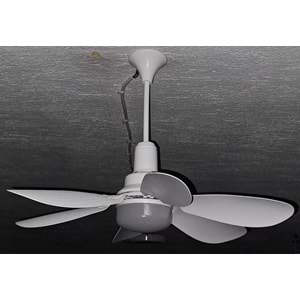 DETACHABLE FAN LİGHT KUMANDALI 6 KANAT PERVANE LED AMPUL 3 RENK IŞIK MODU 24W E27 DUY