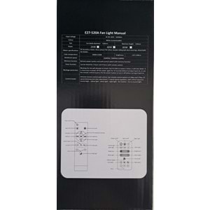 DETACHABLE FAN LİGHT KUMANDALI 6 KANAT PERVANE LED AMPUL 3 RENK IŞIK MODU 24W E27 DUY
