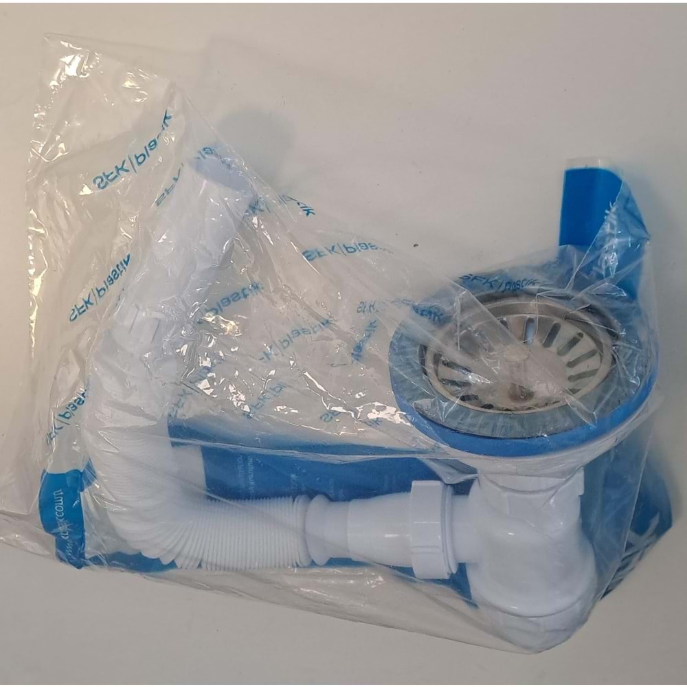 KÖRÜKLÜ TASLI SİFON LÜX ÇÖP MAK ( METAL BİLYALI ) - SÜZGÜ Ø 110 mm - Ø 32 LİK ÇIKIŞLI