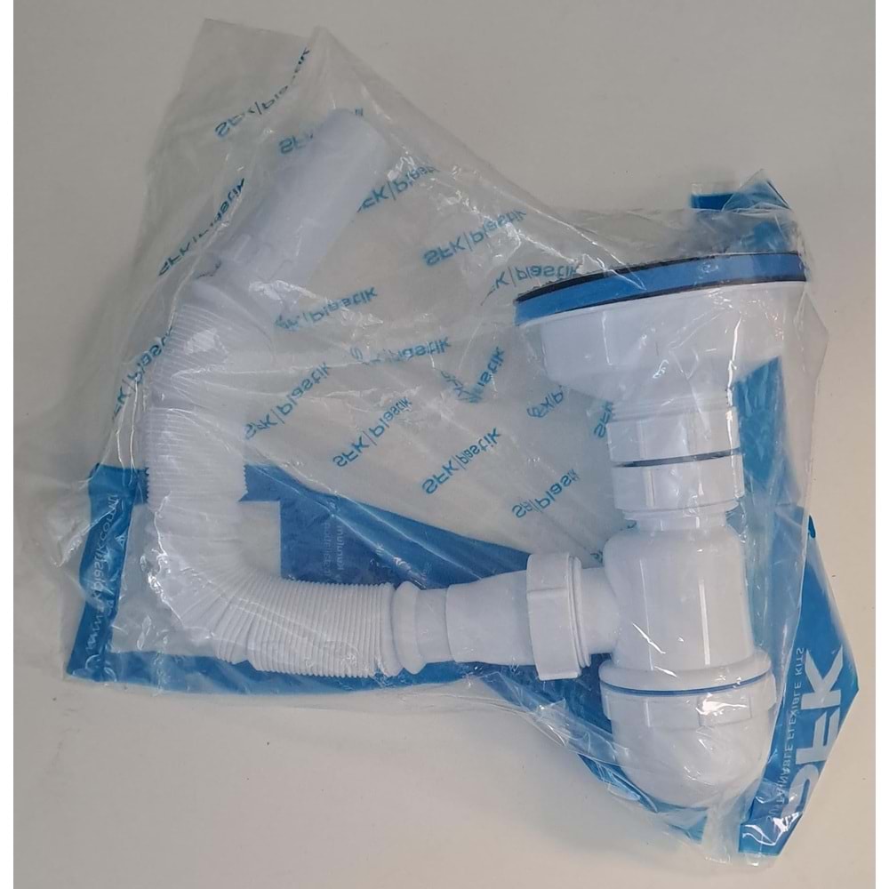 KÖRÜKLÜ TASLI SİFON LÜX ÇÖP MAK ( METAL BİLYALI ) - SÜZGÜ Ø 110 mm - Ø 32 LİK ÇIKIŞLI