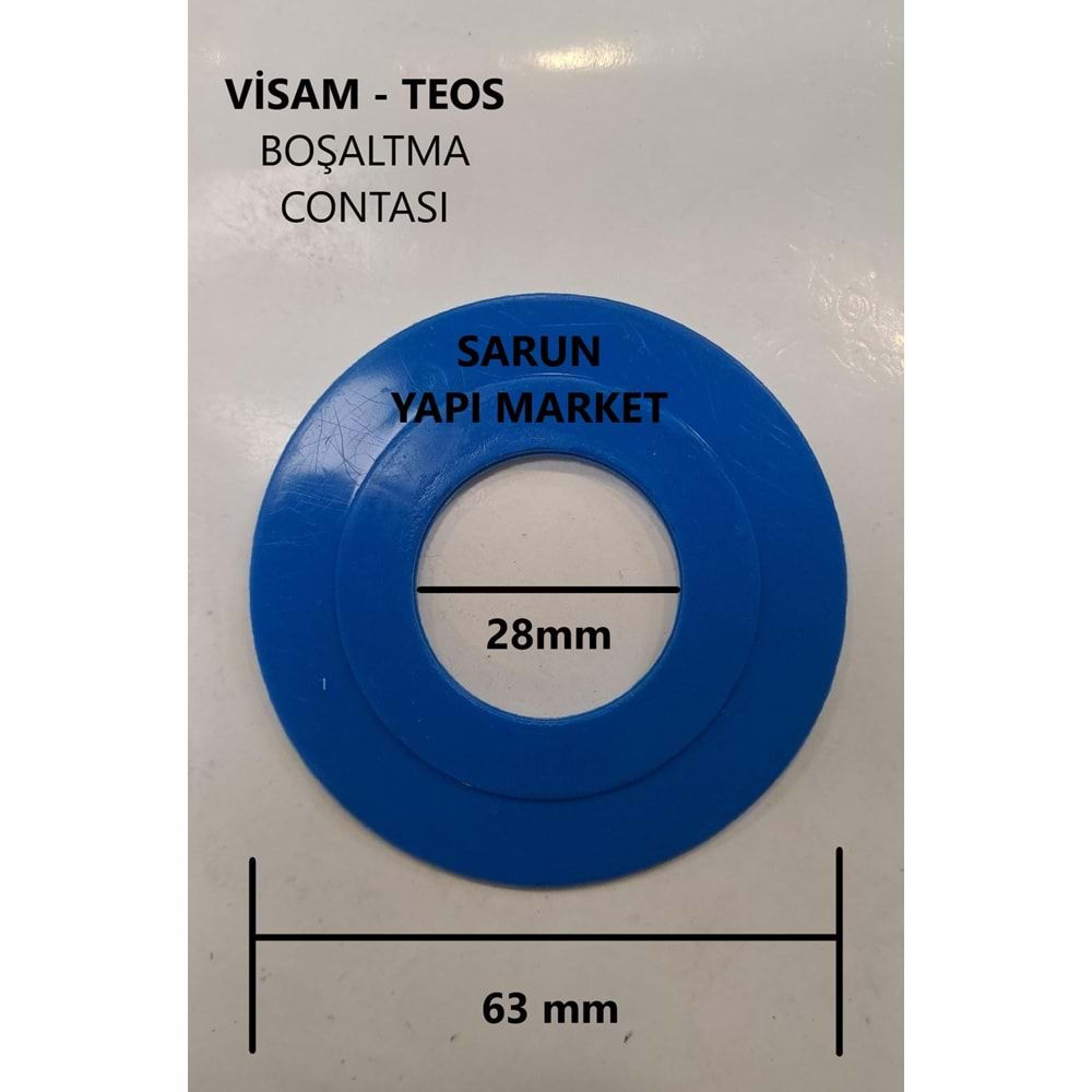 VİSAM TEOS - GÖMME REZERVUAR İÇ TAKIM CONTASI (DIŞ ÇAP 63mm / İÇ ÇAP 28mm )