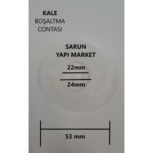 KALE - VERSUS GÖMME REZERVUAR İÇ TAKIM CONTASI (DIŞ ÇAP 53mm / İÇ ÇAP 24mm / ÇIKINTILI KISIM İÇ ÇAP 22mm ) BİR TARAF BOMBELİ - DİĞER TARAF ÇIKINTILI