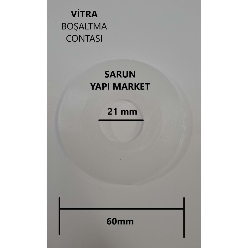 VİTRA - 8LİK- GÖMME REZERVUAR CONTASI (DIŞ ÇAP 60mm / İÇ ÇAP 21mm ) ÇİFT TARAF BOMBELİ