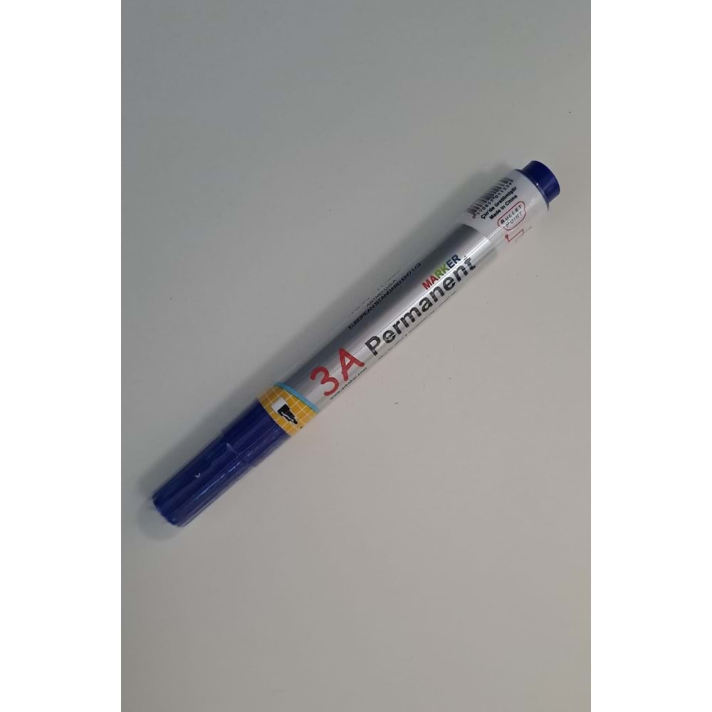 KOLİ KALEMİ PERMANENT MARKER ( SİLİNMEZ ) YUVALAK UÇLU - 2 mm - MAVİ