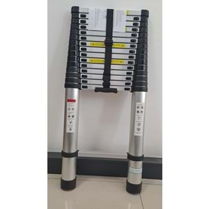 TELESKOPİK MERDİVEN 15 BASAMAKLI (625cm - 6,25 mt ) ( 49 x 9,5 x 104 cm kapalı konum)