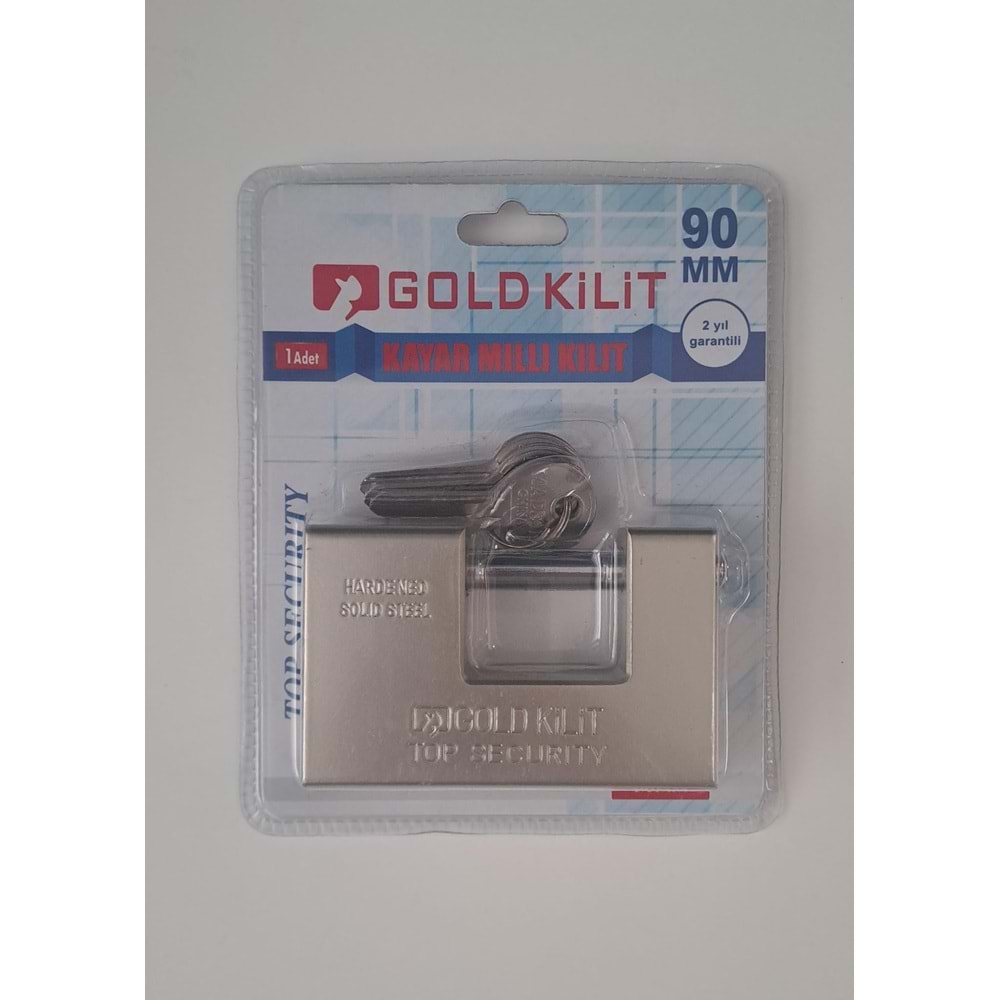 GOLD KİLİT KAYAR MİLLİ YASSI ASMA KİLİT 90 mm