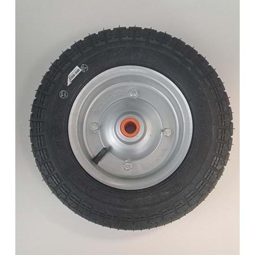 YAPAR EL ARABASI TEKERİ - ŞİŞME TEKER 3.50-7 - PLASTİK BURÇ ( YAPARLAR )