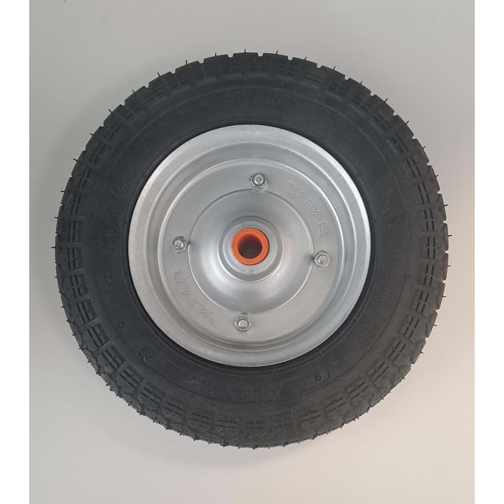 YAPAR EL ARABASI TEKERİ - ŞİŞME TEKER 3.50-7 - PLASTİK BURÇ ( YAPARLAR )