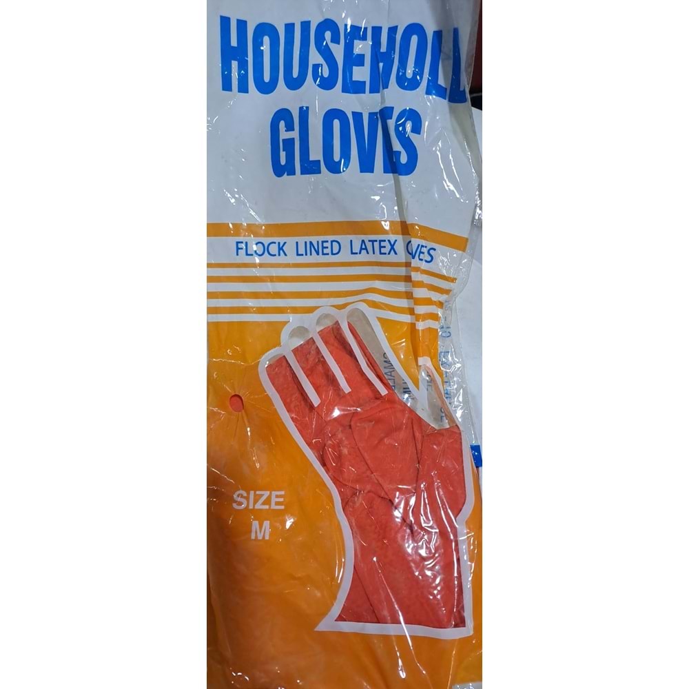 7,5-8 lastik eldiven ( household gloves )